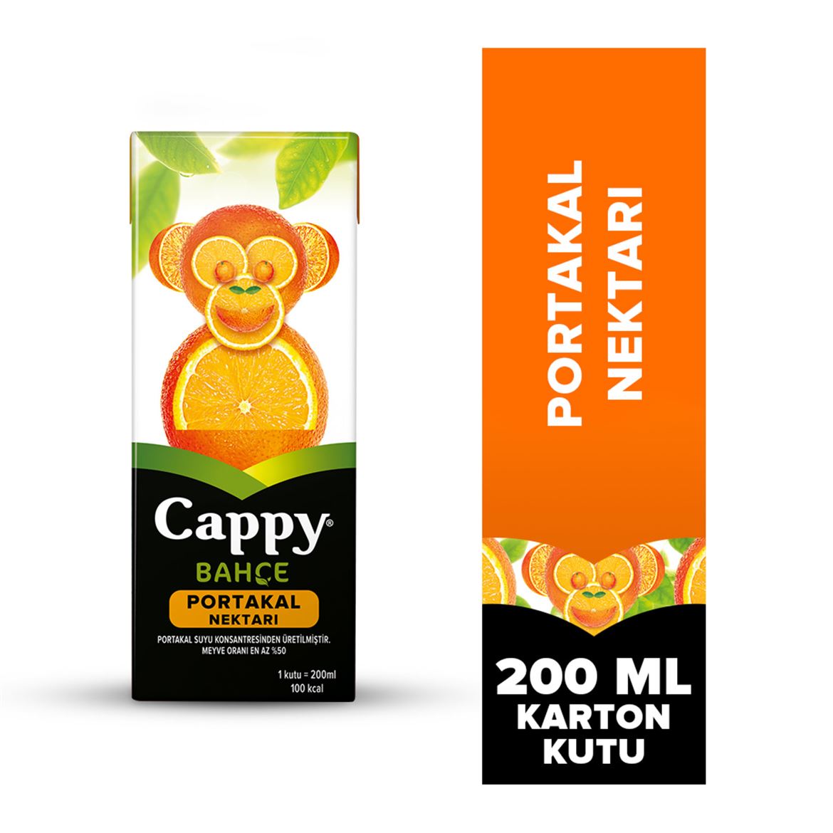 Cappy Bahçe Portakal Nektarı Karton Kutu 200 ML